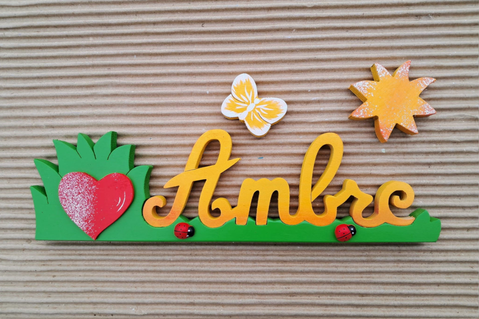 Ambre Jaune-Orangé - L:29cm H:8cm