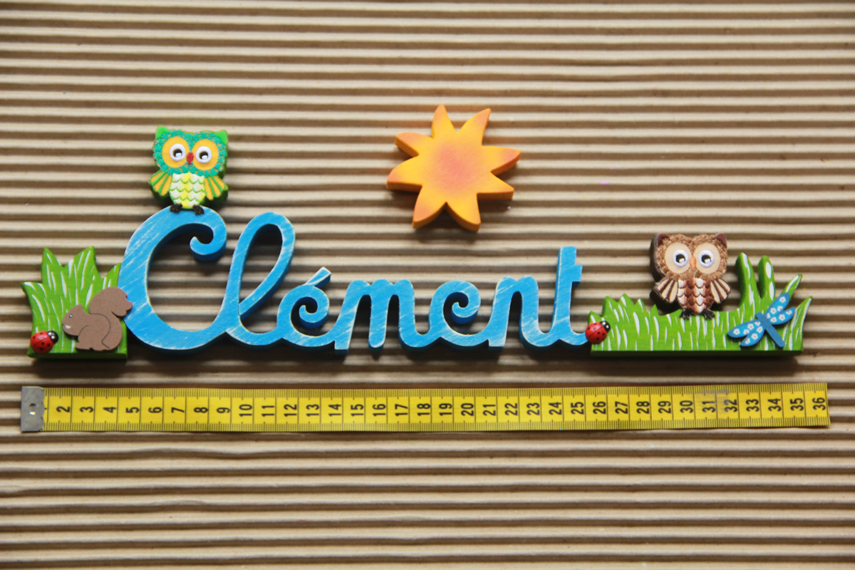 Clément Bleu nuancé, L:35cm