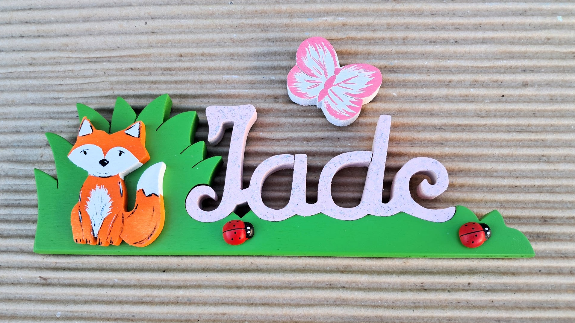 Jade Rose poudré avec paillettes - L:25cm H:8cm