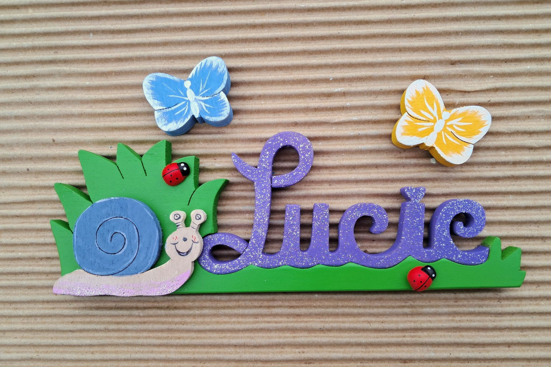 Lucie parme uni paillettes - L:26cm H:8cm