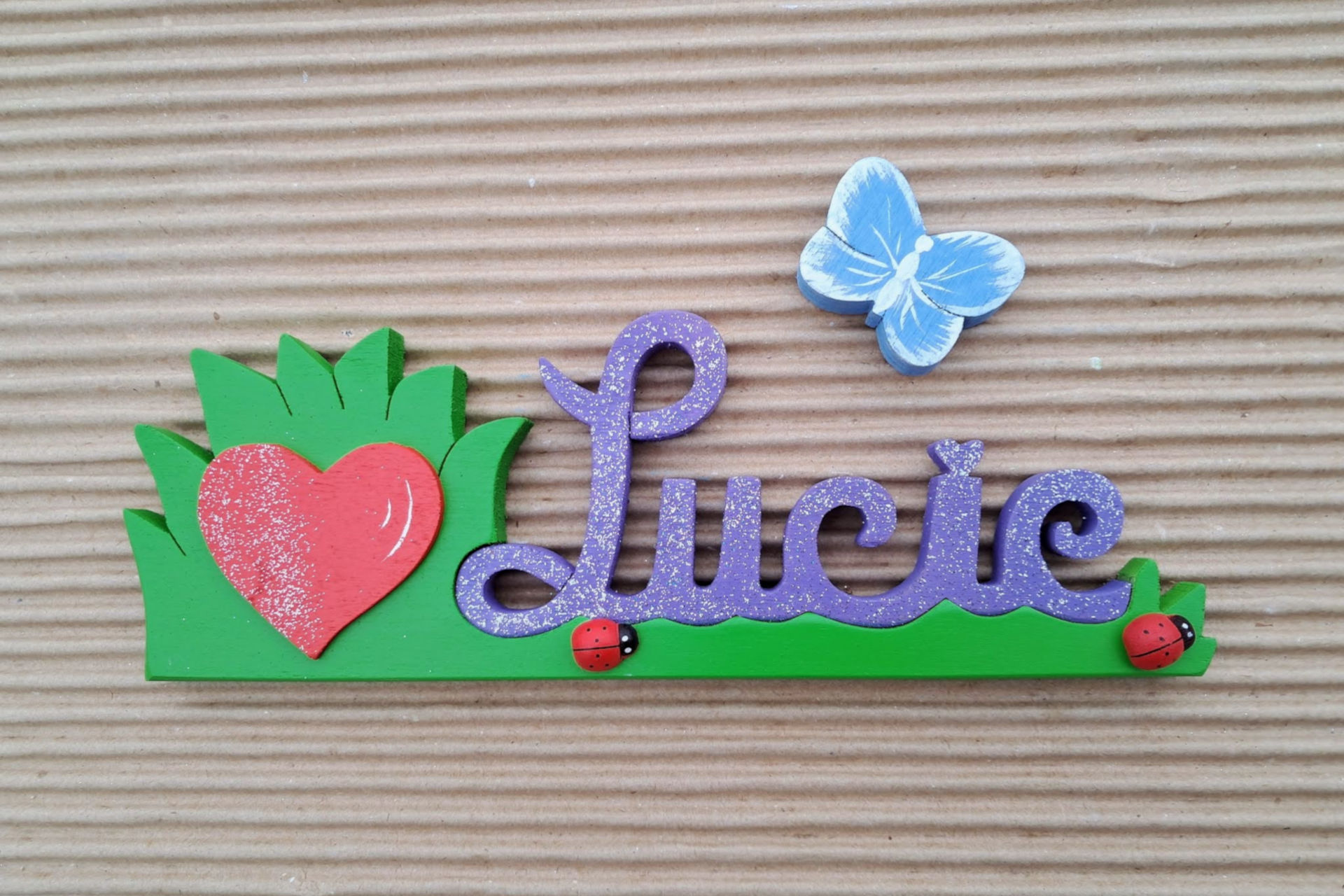 Lucie parme uni avec paillettes - L:24cm H:8cm