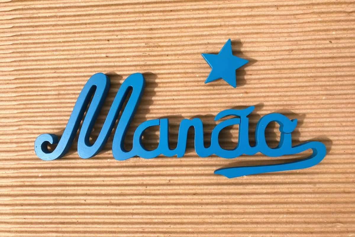 Manão Bleu uni - L: 24cm - H: 8cm