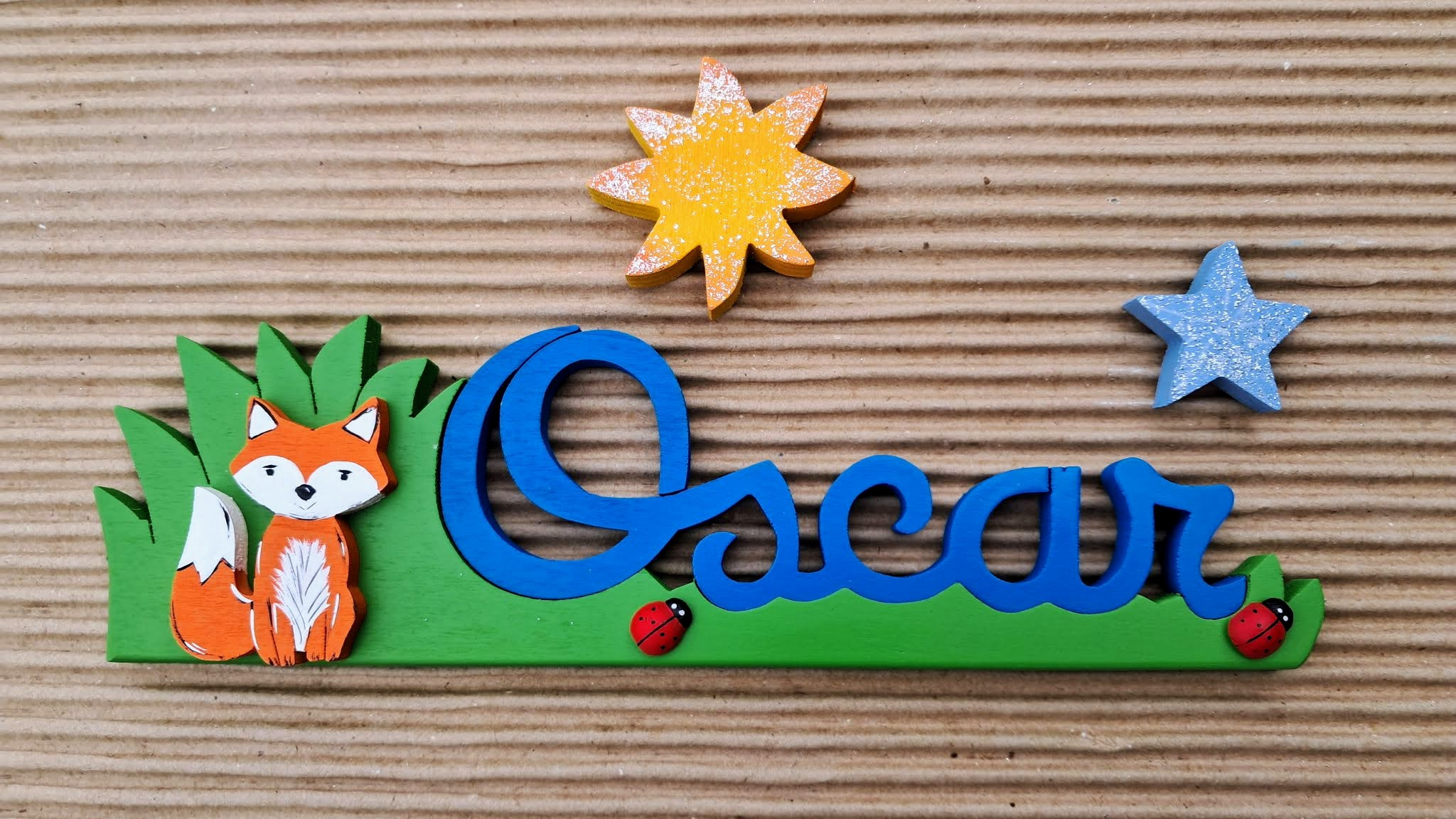 Oscar Bleu uni - L:38cm H:8cm