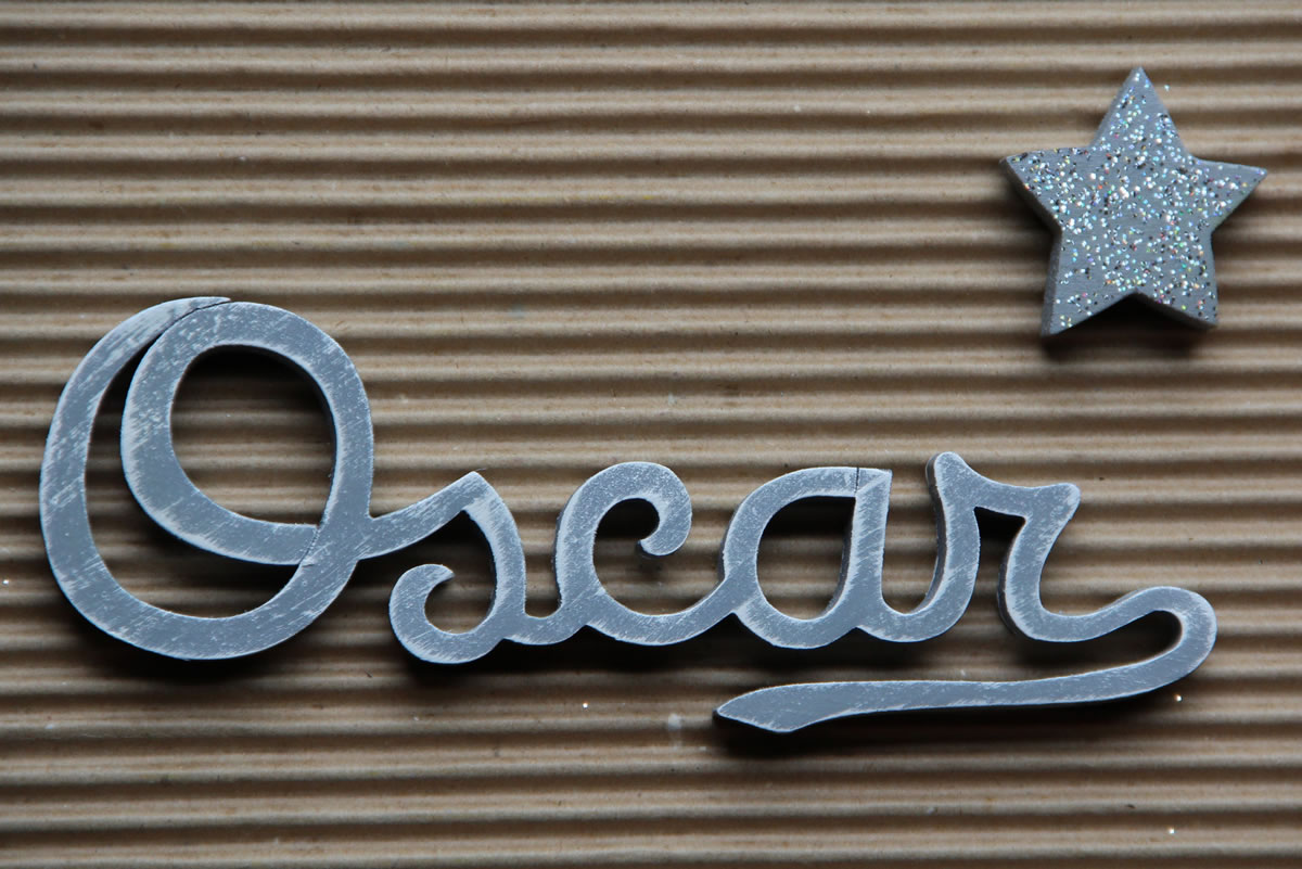 Oscar Gris nuancé - L: 21cm - H: 7.5cm